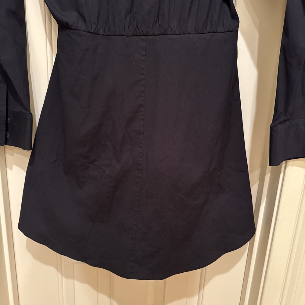 Veronica Beard Size 10 Belted Long Sleeve‎ Dress Black Button Up Classic Capsule - Picture 11 of 12
